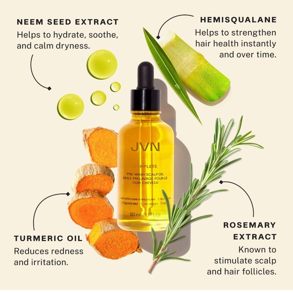 JVN Complete Pre-Wash Scalp & Hair Strengthening Treatment Oil - Picture 5 of 7